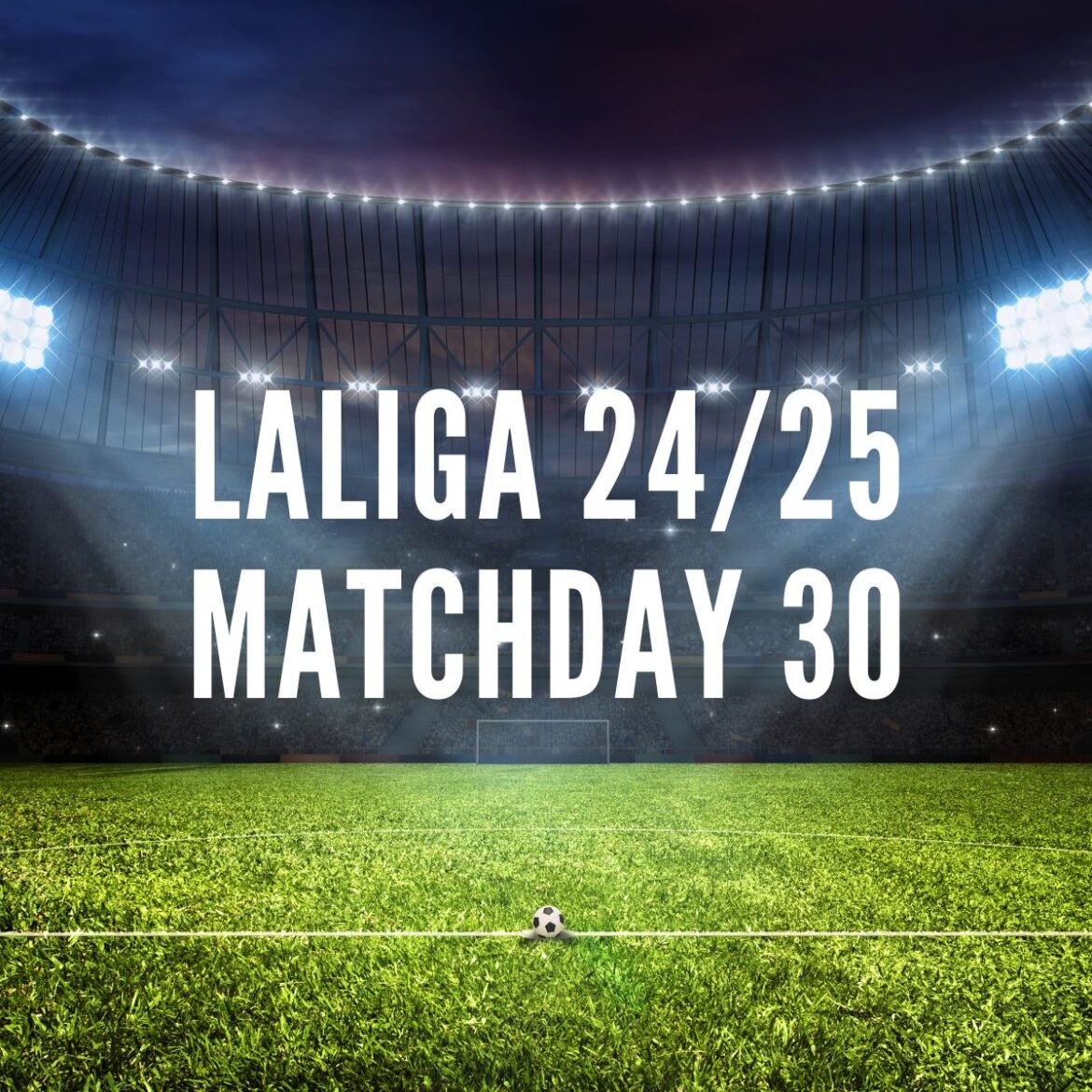 Laliga 2024/25 Matchday 30 Voorspelde Line Ups