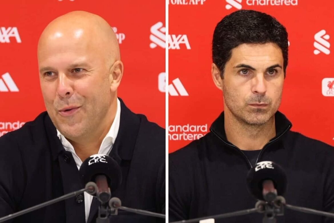 Arne slot kanalen michael jordan als mikel arteta weerlegt 'frustrerende'