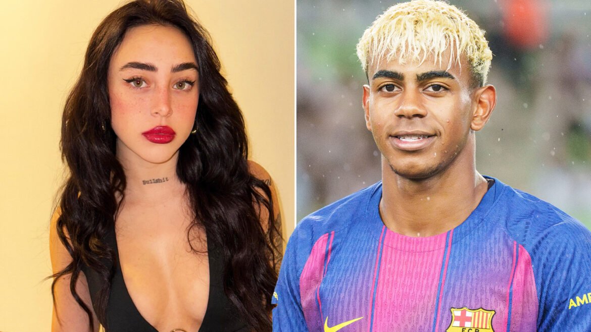 Lamine yamal, 18, 'gevlekte kussende beroemde argentijnse zanger, 24, in